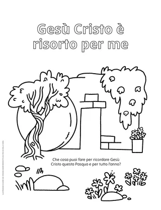 PDF della pagina da colorare della tomba vuota del Salvatore