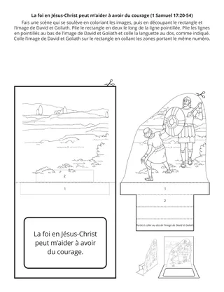 Page d’activité de la Primaire : La foi en Jésus-Christ m’aidera à avoir du courage.