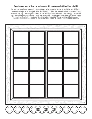 panid ti aktibidad iti Primary: Bendisionannak ti Apo no agbayadak iti apagkapullo