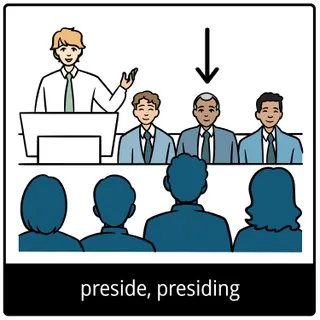 preside, presiding gospel symbol