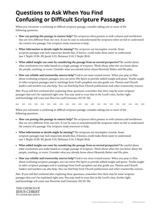 Scripture Study Skills Handout 26