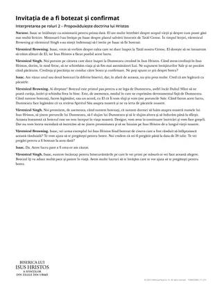 Faceți invitația de a fi botezat și confirmat