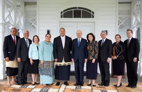Church leaders meeting with king and queen of Tonga