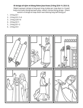 Praemeri aktiviti pej: Ol skripja oli tijim mi blong folem Jisas Kraes