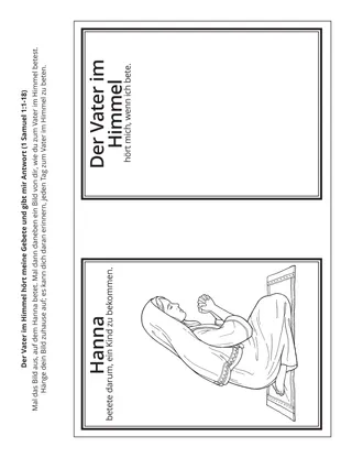 Seite mit der Aktivität für PV-Kinder: Der Vater im Himmel hört meine Gebete und gibt mir Antwort
