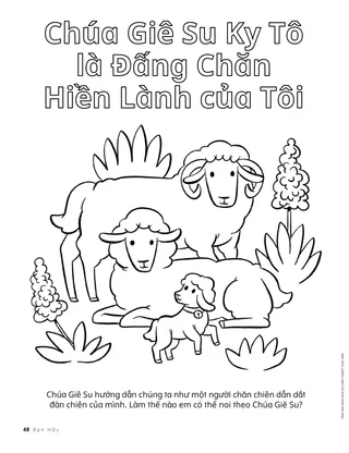 Trang tô màu con cừu