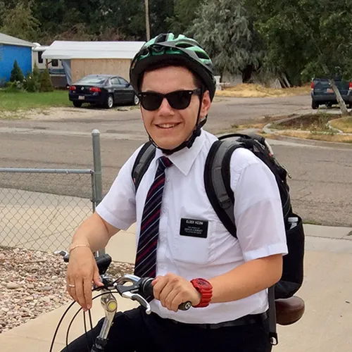 missionary on a bicycle
