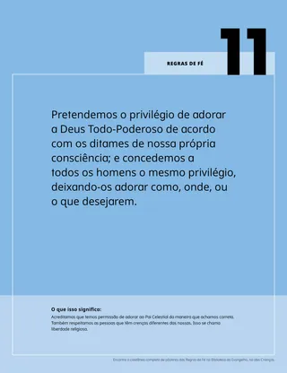 Pôster em PDF da Regra de Fé
