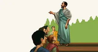 Apostle Paul preaching