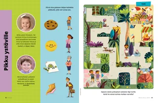 Sivun PDF, jossa tehtäviä pienille lapsille