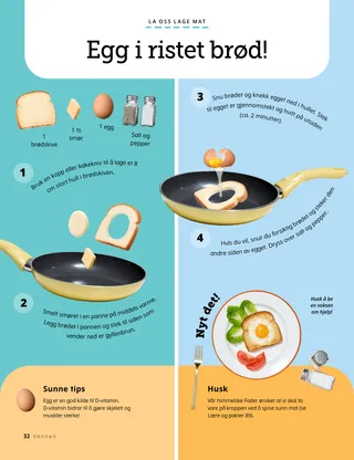 PDF-side av ingredienser og annet man trenger for å følge en oppskrift