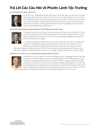 Trả Lời Các Câu Hỏi về Phước Lành Tộc Trưởng