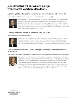 Jezus Christus wil dat wij ons op zijn wederkomst voorbereiden door …