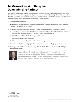 Të Mësuarit se si t’i Dallojmë Doktrinën dhe Parimet