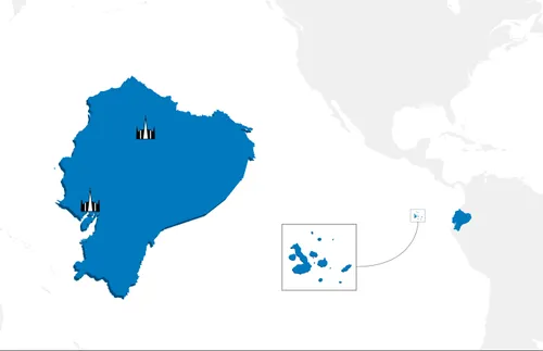map showing Ecuador