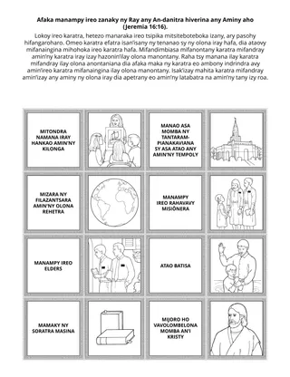 pejin’ny sahanasa ho an’ny Kilonga: Afaka manampy ireo zanaky ny Ray any An-danitra hiverina any Aminy aho