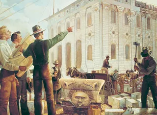 Joseph Smith at the Nauvoo Temple