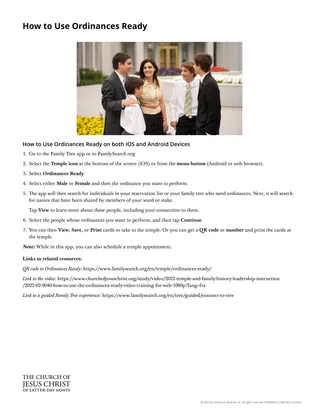 Family History Activities for Gospel Library App