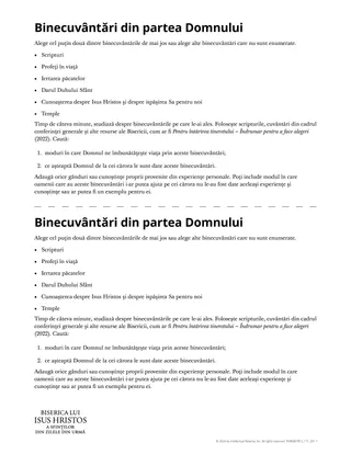 Binecuvântări din partea Domnului