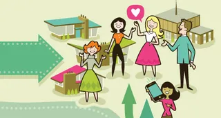 illustration of happy people