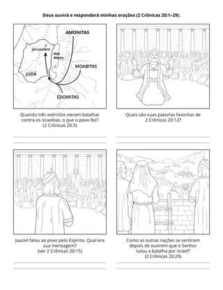 Página de atividades da Primária: Deus ouvirá e responderá minhas orações