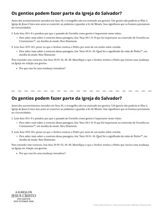 Material complementar: Os gentios podem fazer parte da Igreja do Salvador?