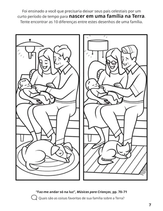 página 7 do livro de colorir Reunir a Família de Deus