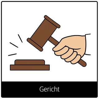 Symbol für Evangeliumsbegriff: Gericht