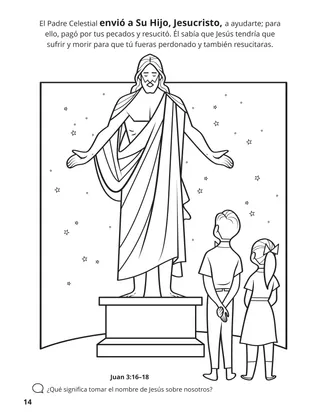 página 14 del libro para colorear “Congregar a la familia de Dios”