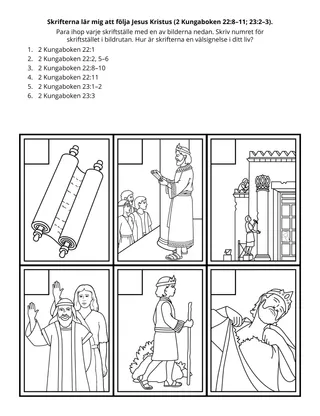 Primärs aktivitetssida: Skrifterna lär mig att följa Jesus Kristus