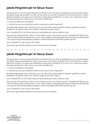 Jakobi përgatitet për të takuar Esaun