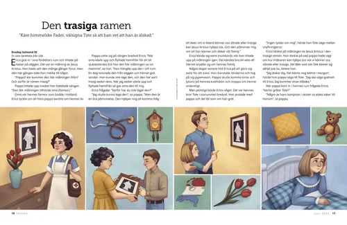 Pdf med en berättelse om en bild av Jesus Kristus som förs vidare genom generationerna med en trasig ram.