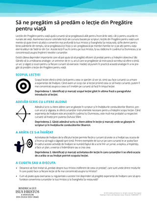 Să ne pregătim să predăm o lecție din Pregătire pentru viață