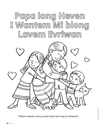 Pej blong kalarem blong ol pikinini we oli stap haggem olgeta