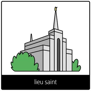 pictogramme de l’Évangile pour « lieu saint »