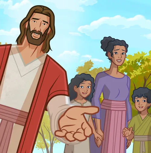 The man can now see clearly.