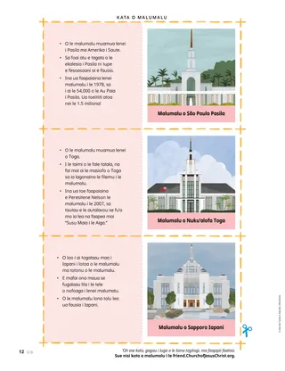 Itulau PDF o kata o le malumalu o loo faaalia ai malumalu i São Paulo, Pasila; Nuku’alofa Toga; ma Sapporo, Iapani