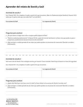 Volante: Aprender del relato de David y Saúl