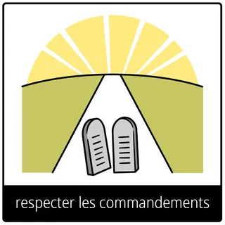 pictogramme de l’Évangile « respecter les commandements »