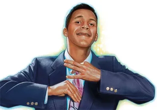 young man putting on a tie