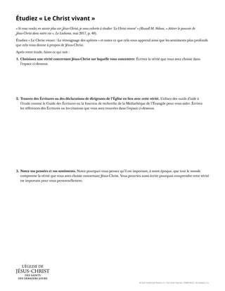 Document : Étudier « Le Christ vivant »