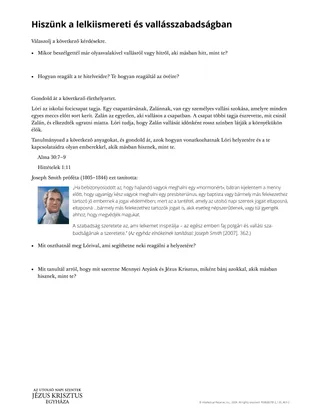 Hiszünk a lelkiismereti és vallásszabadságban