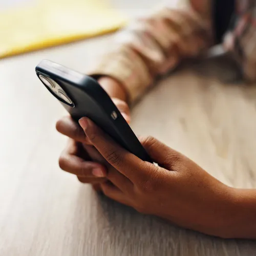 a person holding a smartphone