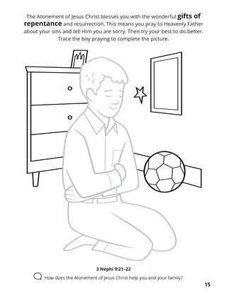 page 15 of the coloring book Gathering the Family of God