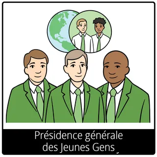 pictogramme de l’Évangile pour « Présidence générale des Jeunes Gens »