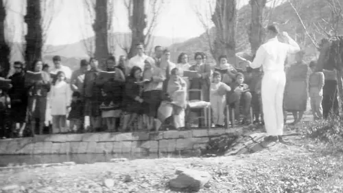 Group photo of Elder Ortega’s grandmother’s baptism