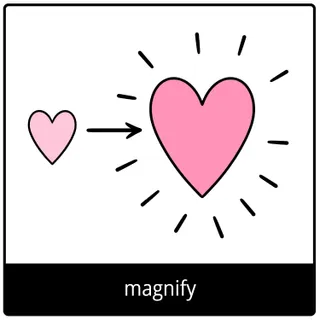 magnify gospel symbol