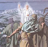 Shepherds see an angel