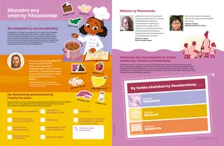Page PDF with illustration of girl making jambalaya