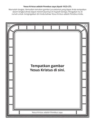 Halaman kegiatan Pratama: Yesus Kristus adalah Penebus saya